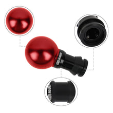Load image into Gallery viewer, Brand New Universal JDM Mugen Red Round Ball Black Aluminum Automatic Gear Shift Knob Shifter