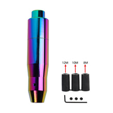 Load image into Gallery viewer, Brand New JDM Universal Neo Chrome Aluminum Automatic Stick Gear Shift Knob Lever Shifter M8 M10 M12