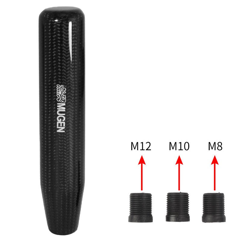 Brand New Universal Real Carbon Fiber Black Manual MT Mugen 5/6-Speed Shifter Shift Knob 18CM