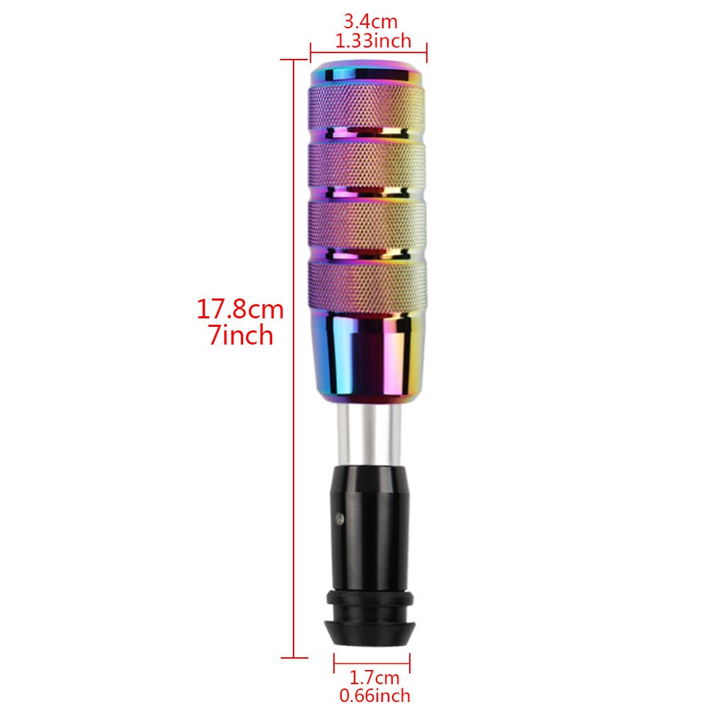 Brand New Universal Frosted Neo-Chrome Aluminum Automatic Gear Stick Shift Knob Shifter Lever Head