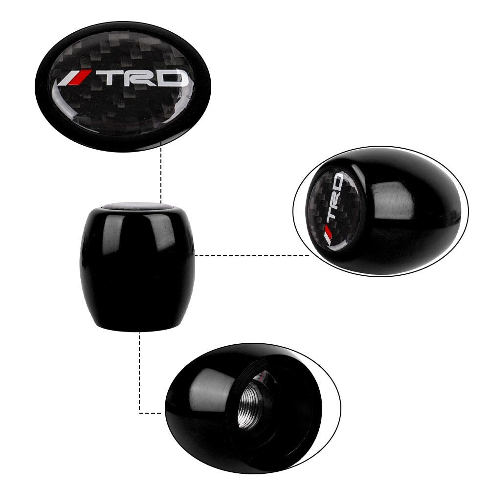 Brand New Universal JDM TRD Racing Gear Stick Black Shift Knob Shifter M8 M10 M12