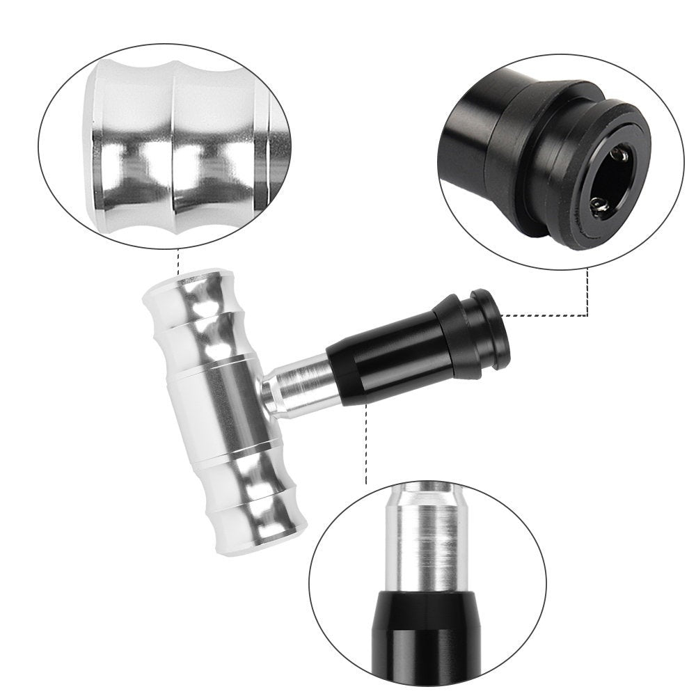 Brand New Aircraft Joystick Silver Aluminum Automatic Car Racing Gear Shift Knob Universal