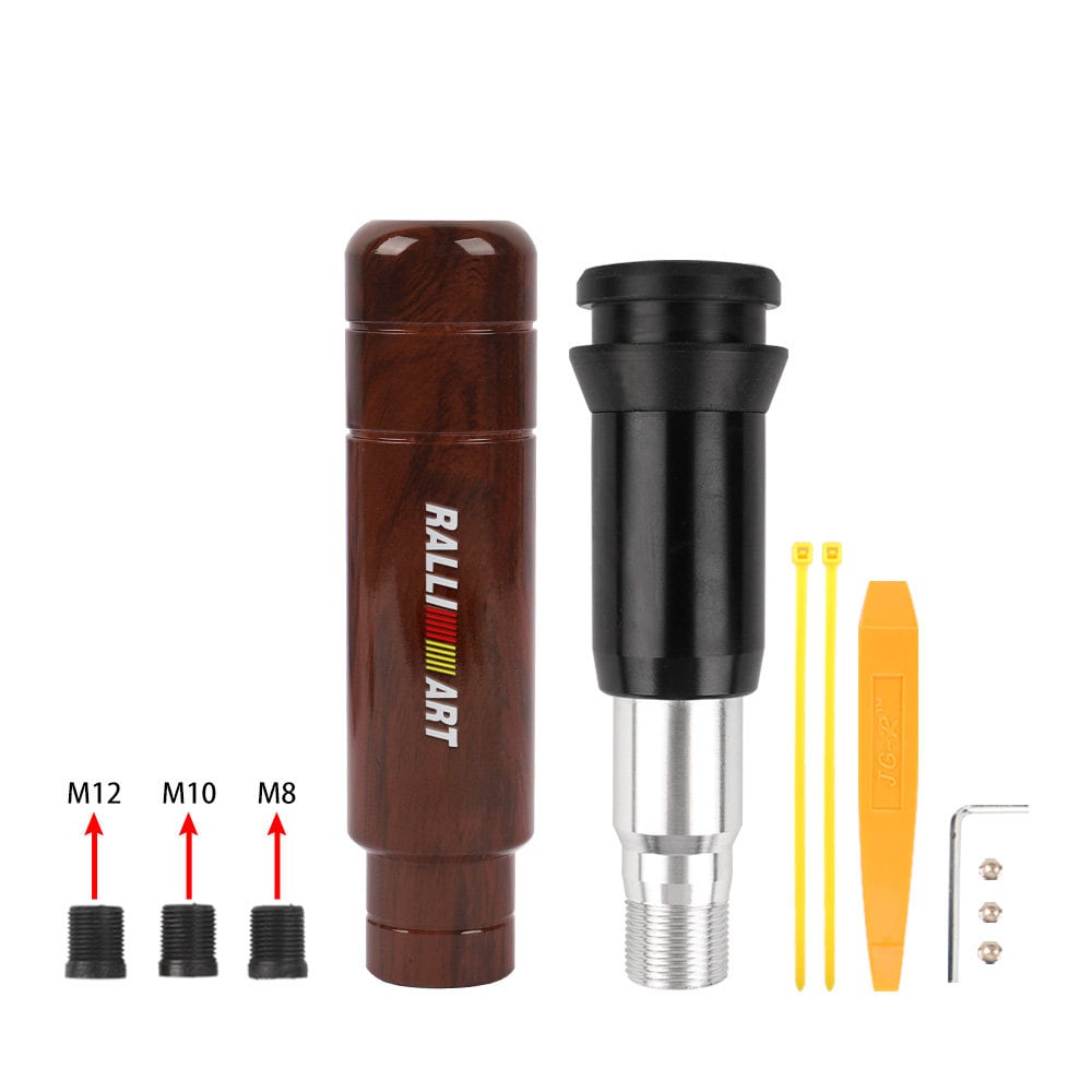 Brand New Universal Ralliart Aluminum Wood Automatic Gear Shift Knob Shifter Lever Head