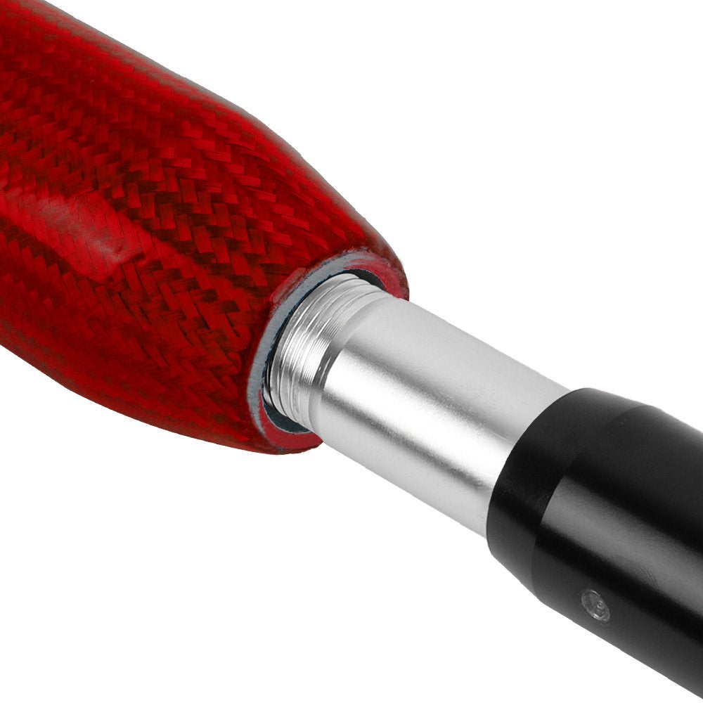 Brand New Universal Red Real Carbon Fiber Automatic Gear Shift Knob Shifter Lever