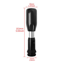 Load image into Gallery viewer, Brand New Universal Black Real Carbon Fiber Automatic Gear Shift Knob Shifter Lever