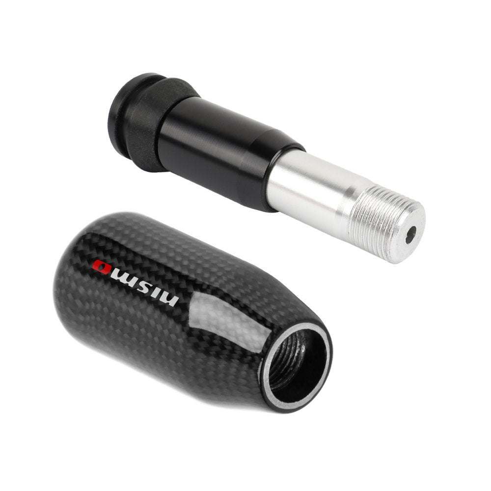 Brand New Universal Nismo Black Real Carbon Fiber Automatic Gear Shift Knob Shifter Lever
