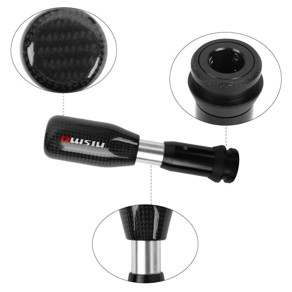 Brand New Universal Nismo Black Real Carbon Fiber Automatic Gear Shift Knob Shifter Lever