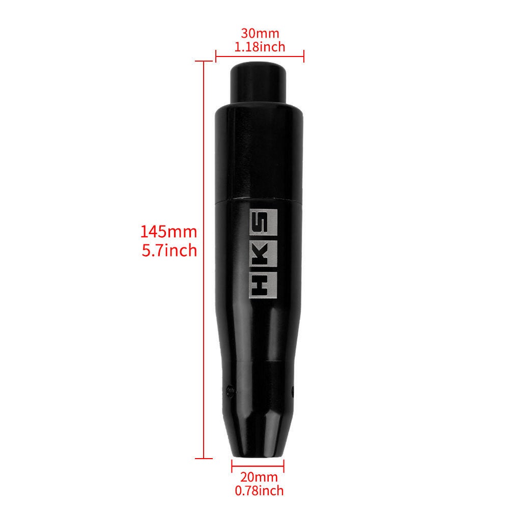 Brand New JDM Universal HKS Black Aluminum Automatic Stick Gear Shift Knob Shifter