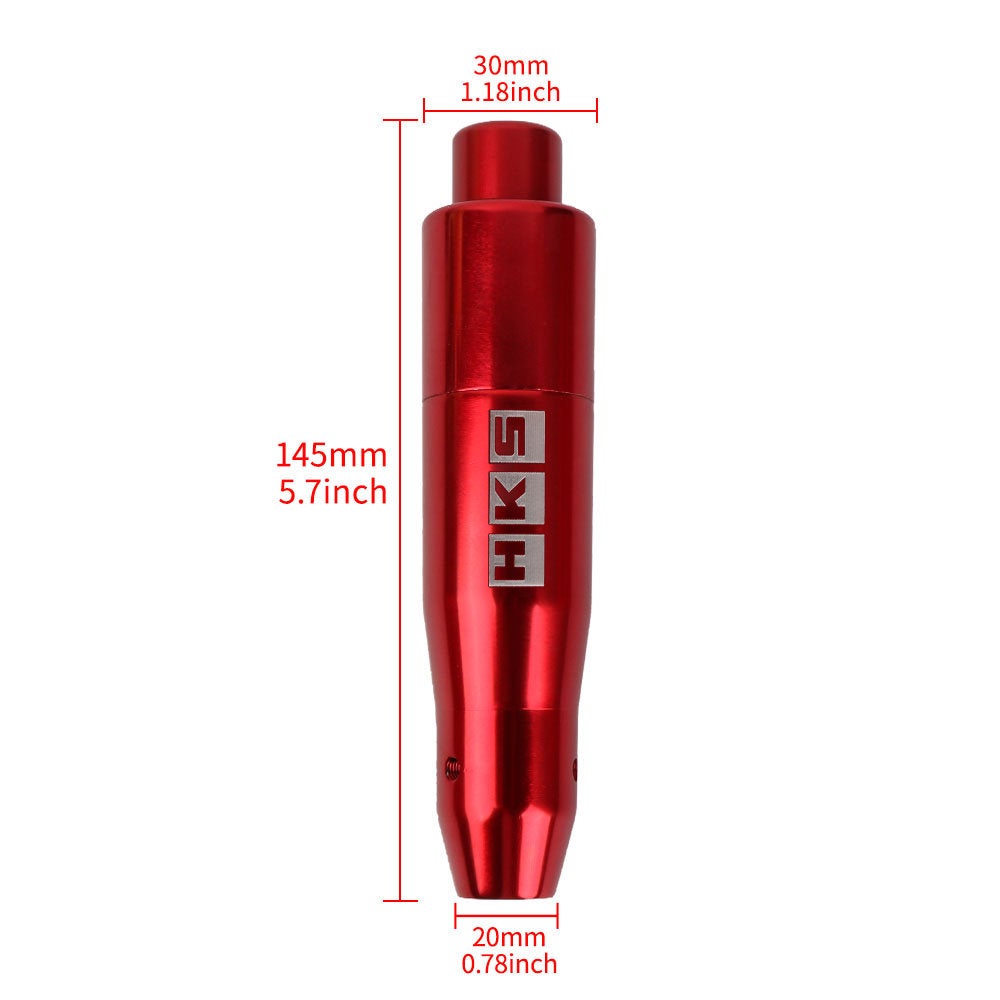 Brand New JDM Universal HKS Red Aluminum Automatic Stick Gear Shift Knob Shifter