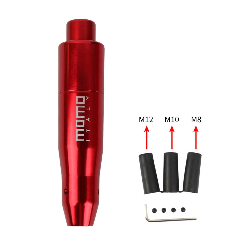 Brand New JDM Universal Momo Red Aluminum Automatic Stick Gear Shift Knob Shifter