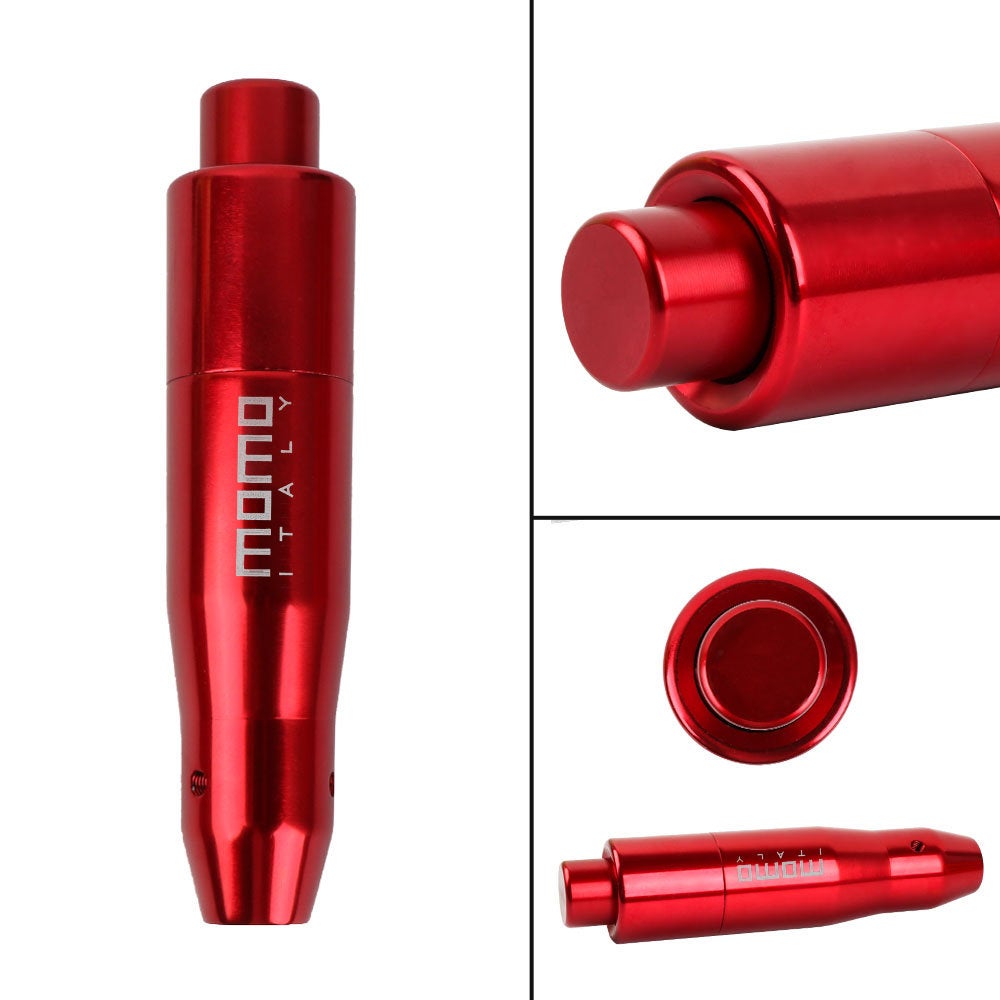 Brand New JDM Universal Momo Red Aluminum Automatic Stick Gear Shift Knob Shifter