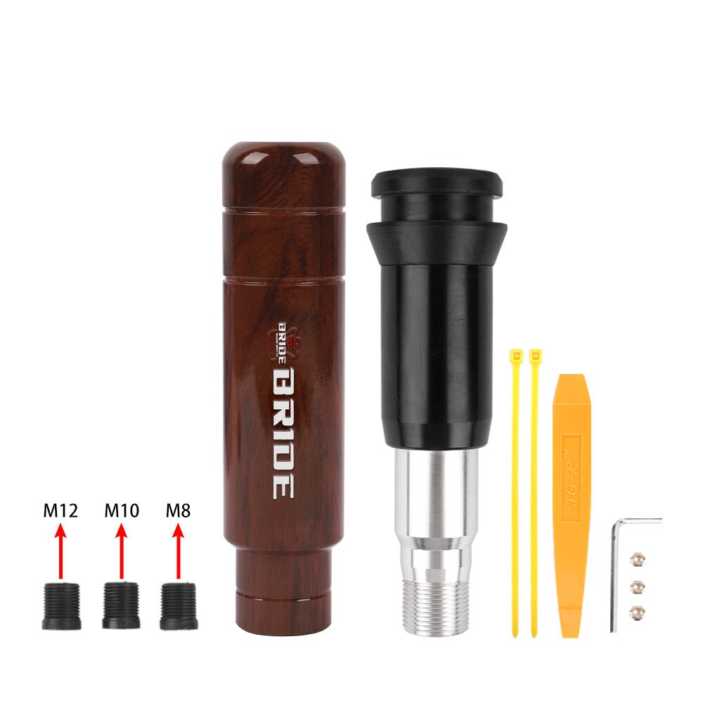Brand New Universal Bride Aluminum Wood Automatic Gear Shift Knob Shifter Lever Head