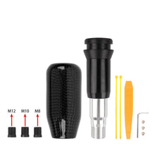 Load image into Gallery viewer, Brand New Universal Black Real Carbon Fiber Automatic Gear Shift Knob Shifter Lever