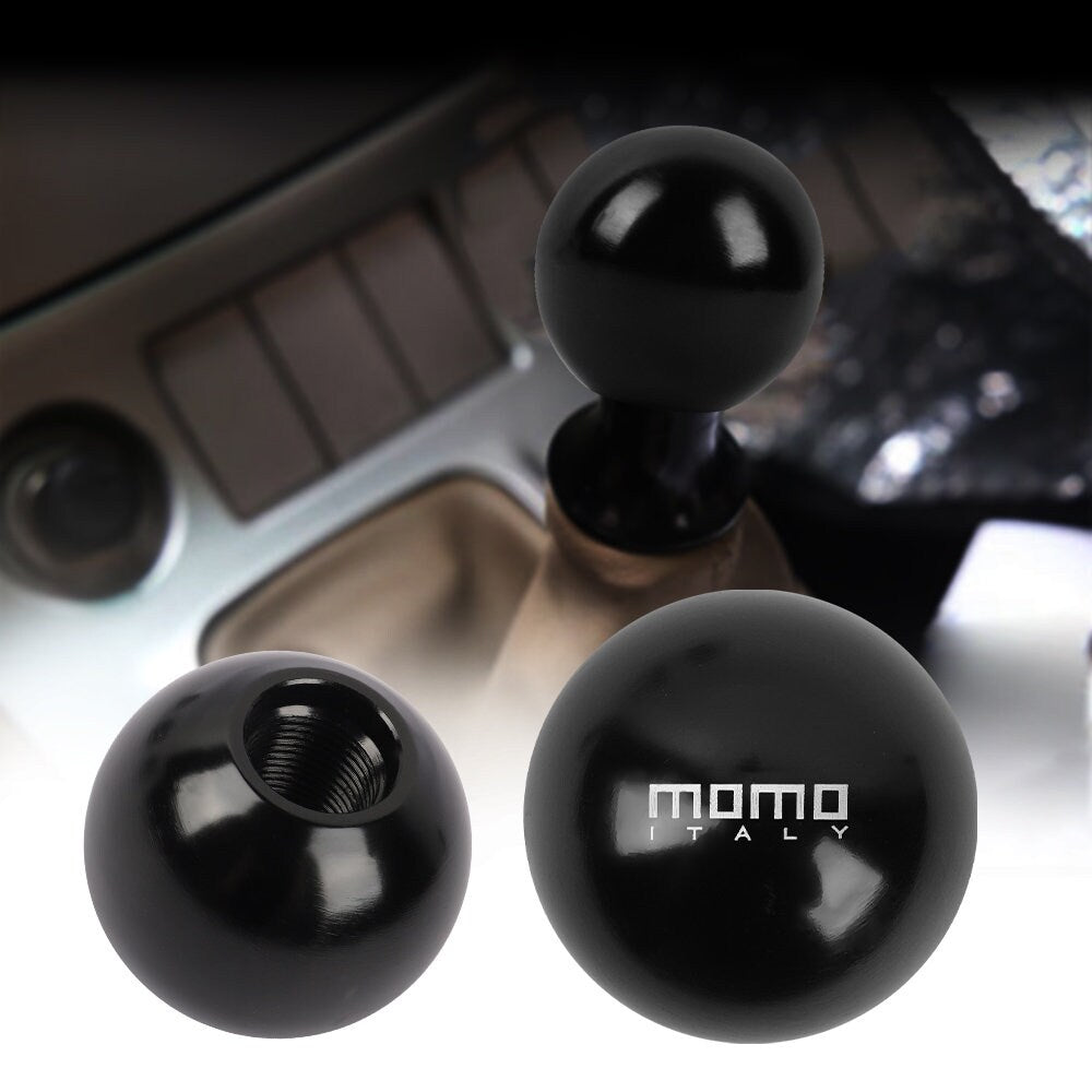 gear shift knob 8 ball Brand New Universal Momo Black Aluminum Round Ball Shift Knob Manual C – JK  Racing Inc