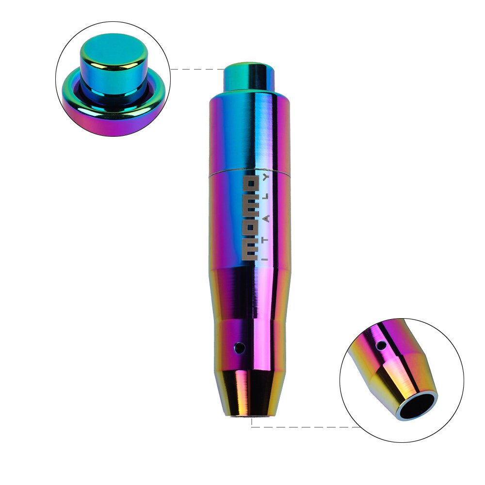 Brand New JDM Universal Momo Neo-Chrome Aluminum Automatic Stick Gear Shift Knob Shifter