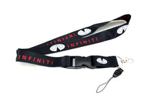 Load image into Gallery viewer, BRAND NEW INFINITI Car Keychain Tag Rings Keychain JDM Drift Lanyard Black