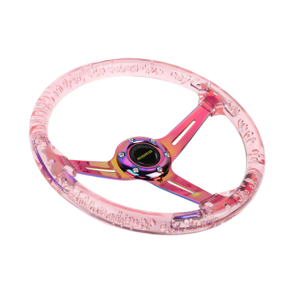 momo　ピンク Brand New JDM Momo Universal 6-Hole 350mm Deep Dish Vip Pink
