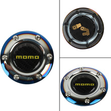 Load image into Gallery viewer, BRAND NEW JDM MOMO UNIVERSAL BURNT BLUE CAR HORN BUTTON STEERING WHEEL CENTER CAP