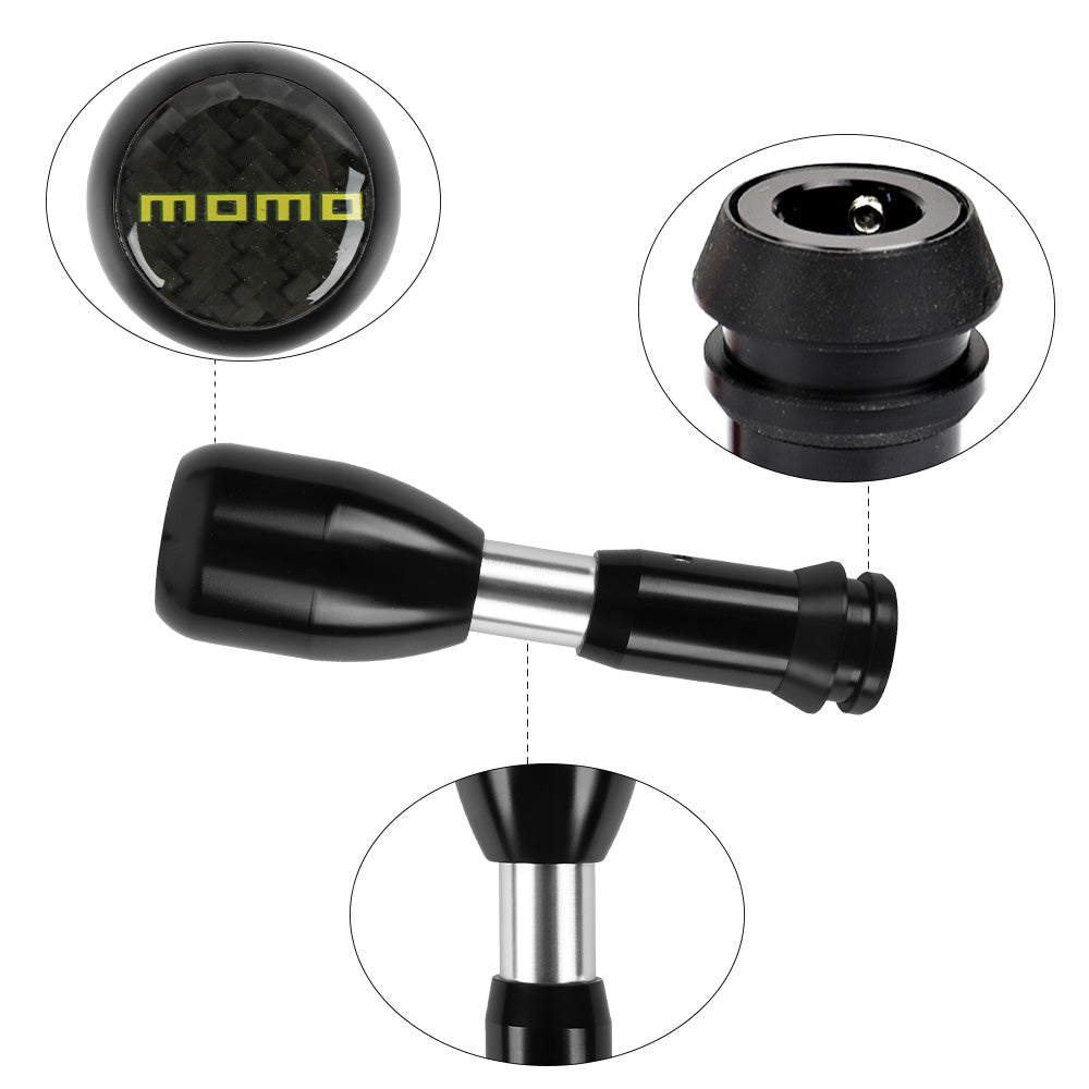 Brand New Momo Black Aluminum Automatic Transmission Car Gear Shift Knob Shifter level