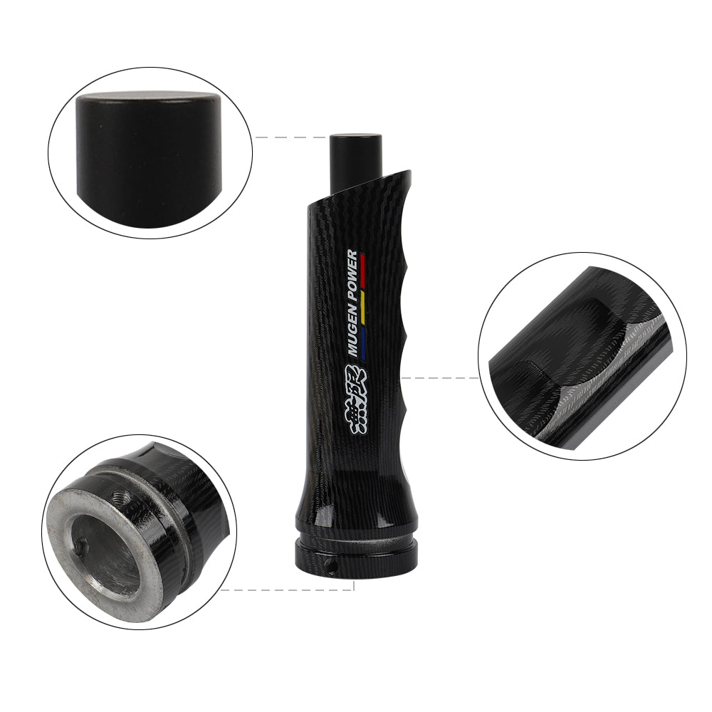 Brand New 1PCS Mugen Power Carbon Fiber Look Style Car Handle Hand Brake Sleeve Universal Fitment Cover