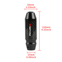 Load image into Gallery viewer, Brand New Nismo Universal Real Carbon Fiber Black Aluminum Automatic Transmission Racing Gear Shift Knob