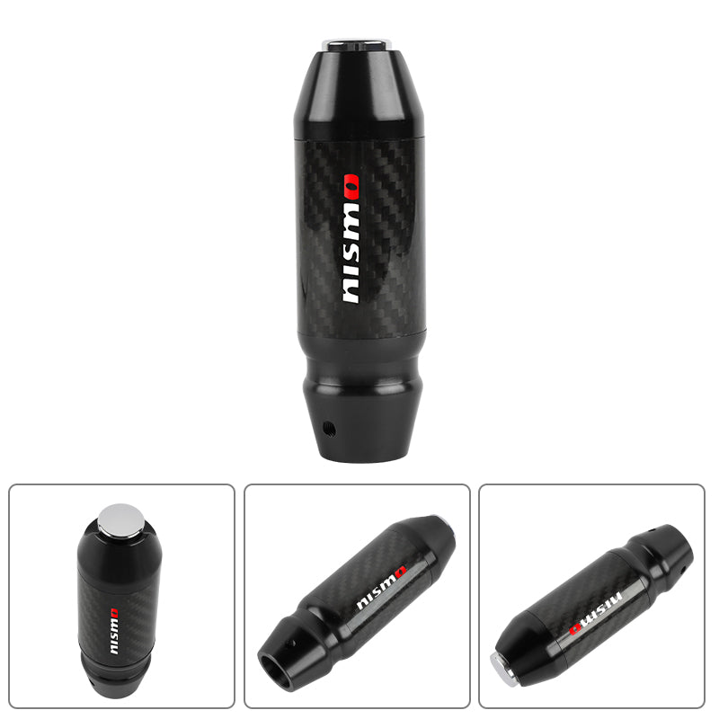 Brand New Nismo Universal Real Carbon Fiber Black Aluminum Automatic Transmission Racing Gear Shift Knob