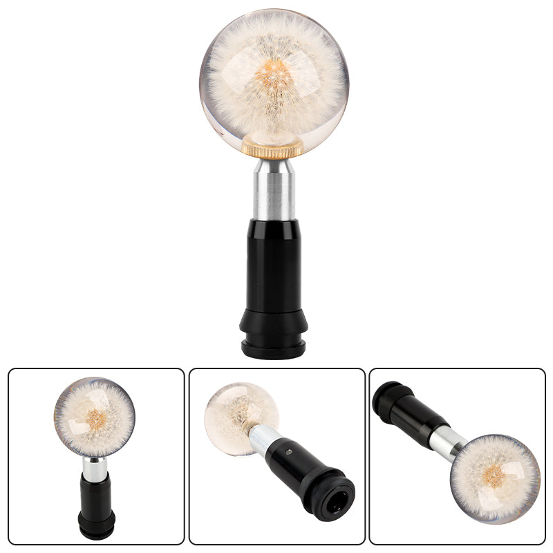 Brand New Universal JDM Dandelion Real Flowers Head Automatic Car Gear Shift Knob Shifter