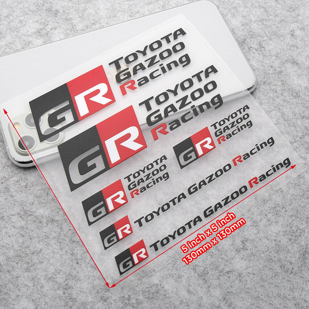 Brand New Universal Toyota Gazoo Racing GR Sport Turbo Car 3D Logo