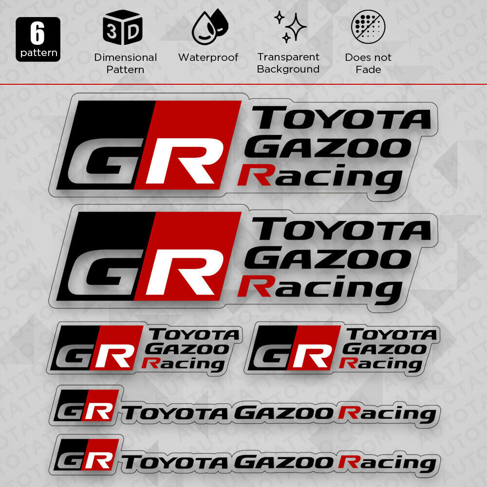 Toyota TRD Racing Development Sport Car Logo Sticker Vinyl Decal Stripes  Decor