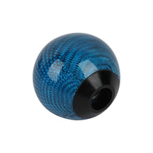 Load image into Gallery viewer, Brand New Universal TRD Car Gear Shift Knob Round Ball Shape Blue Real Carbon Fiber M8 M10 M12