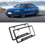 Brand New Universal 2PCS AUDI Metal Carbon Fiber Style License Plate Frame