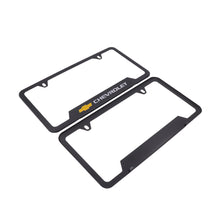 Load image into Gallery viewer, Brand New Universal 2PCS CHEVROLET Metal Black License Plate Frame