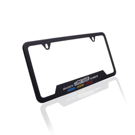 Brand New Universal 1PCS Mugen Metal Black License Plate Frame
