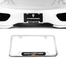 Load image into Gallery viewer, Brand New Universal 1PCS Mugen Power Chrome Metal License Plate Frame