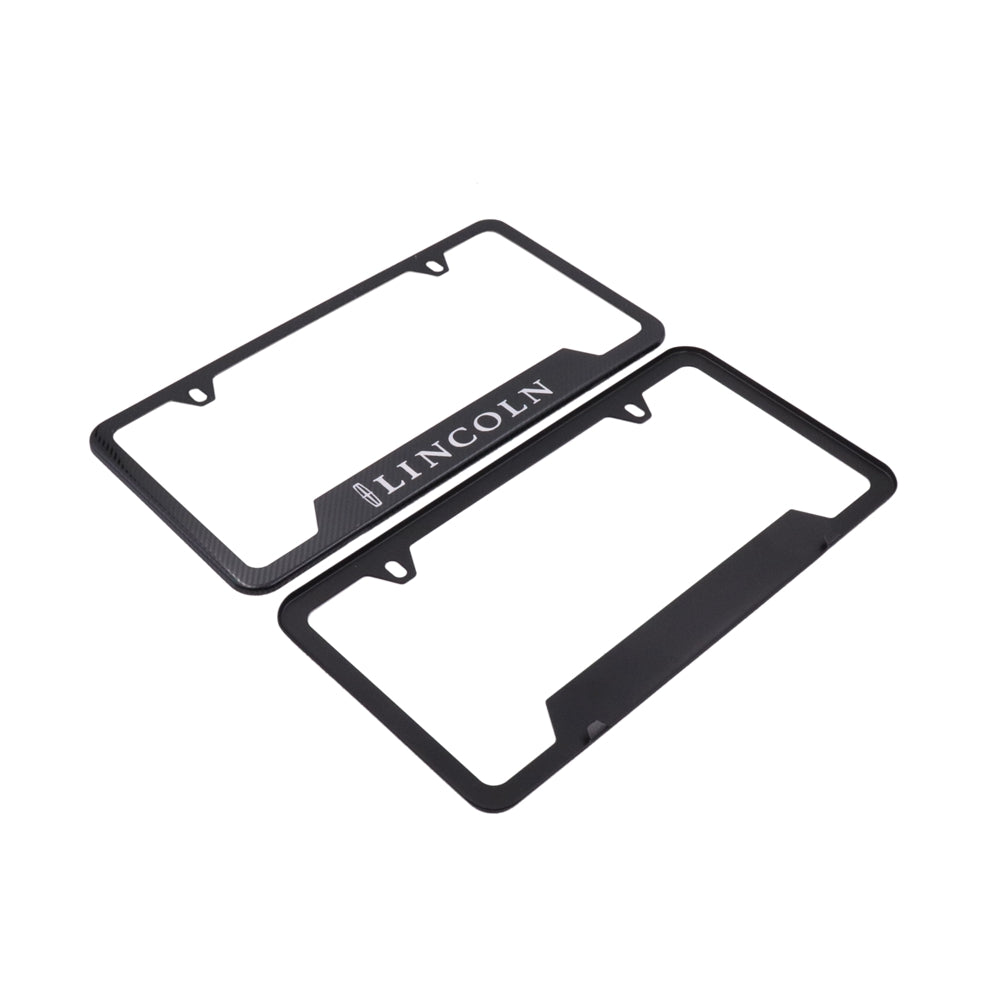 Brand New Universal 1PCS LINCOLN Metal Carbon Fiber Style License Plate Frame