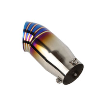 Load image into Gallery viewer, Brand New Burnt Blue Stainless Steel Car Exhaust Muffler Tip Straight Pipe 2.5&#39;&#39; Inlet
