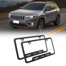 Load image into Gallery viewer, Brand New Universal 2PCS JEEP Metal Carbon Fiber Style License Plate Frame