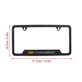 Brand New Universal 1PCS CHEVROLET Metal Black License Plate Frame