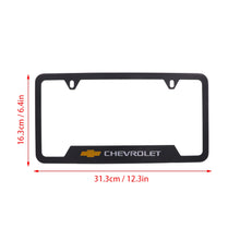 Load image into Gallery viewer, Brand New Universal 2PCS CHEVROLET Metal Black License Plate Frame