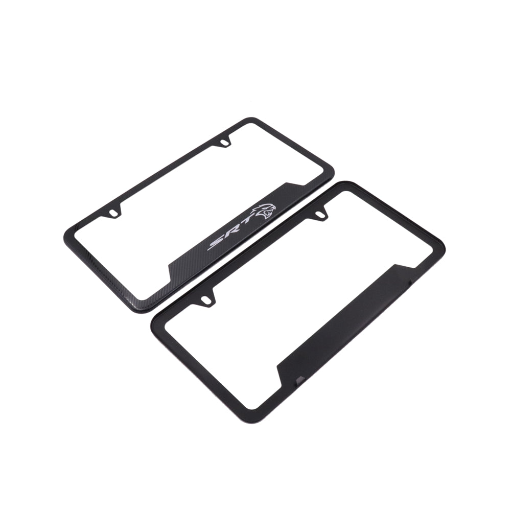Brand New Universal 1PCS SRT Metal Carbon Fiber Style License Plate Frame
