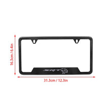 Load image into Gallery viewer, Brand New Universal 2PCS SRT Metal Carbon Fiber Style License Plate Frame
