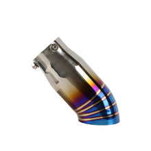 Load image into Gallery viewer, Brand New Burnt Blue Stainless Steel Car Exhaust Muffler Tip Straight Pipe 2.5&#39;&#39; Inlet
