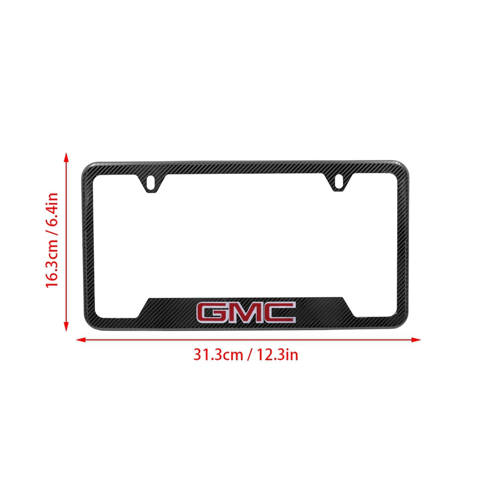 Brand New Universal 1PCS GMC Metal Carbon Fiber Style License Plate Frame