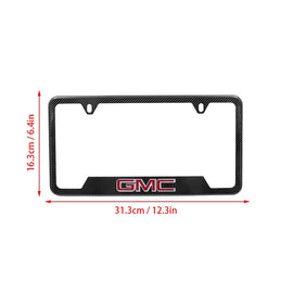 Brand New Universal 1PCS GMC Metal Carbon Fiber Style License Plate Frame