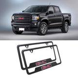 Brand New Universal 2PCS GMC Metal Carbon Fiber Style License Plate Frame