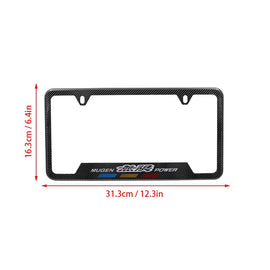 Brand New Universal 1PCS MUGEN Metal Carbon Fiber Style License Plate Frame