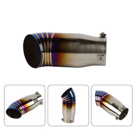 Brand New Burnt Blue Stainless Steel Car Exhaust Muffler Tip Straight Pipe 2.5'' Inlet