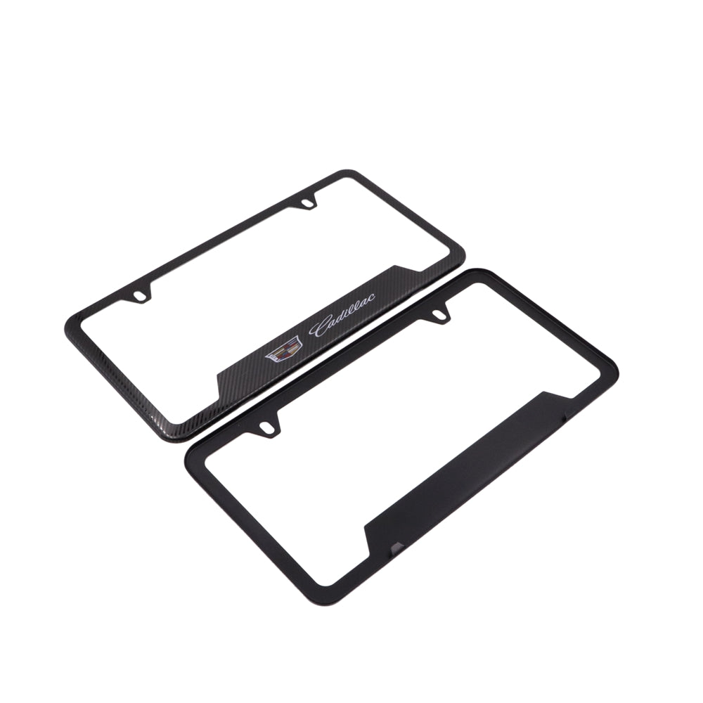 Brand New Universal 1PCS Cadillac Metal Carbon Fiber Style License Plate Frame