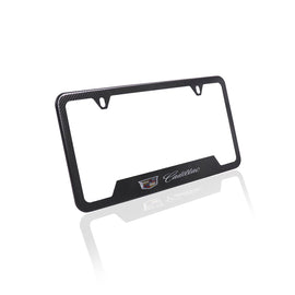 Brand New Universal 1PCS Cadillac Metal Carbon Fiber Style License Plate Frame