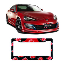 Load image into Gallery viewer, Brand New Universal 2PCS JDM NARUTO AKATSUKI CLOUD ABS Plastic Black License Plate Frame